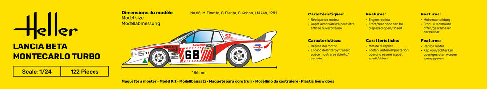 Heller 80741 Lancia Beta Montecarlo Turbo