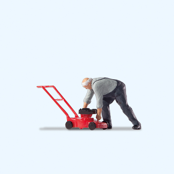 Preiser 28279 Reparieren des Rasenmähers