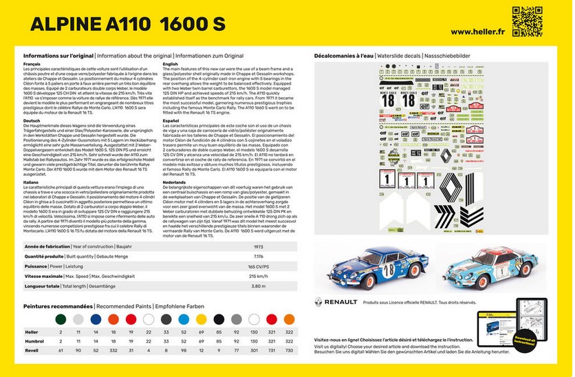 Heller 80745 Alpine A110 (1600)