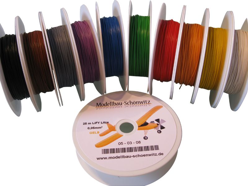 50078 25 Meter Miniaturkabel Litze LIFY 0,05m