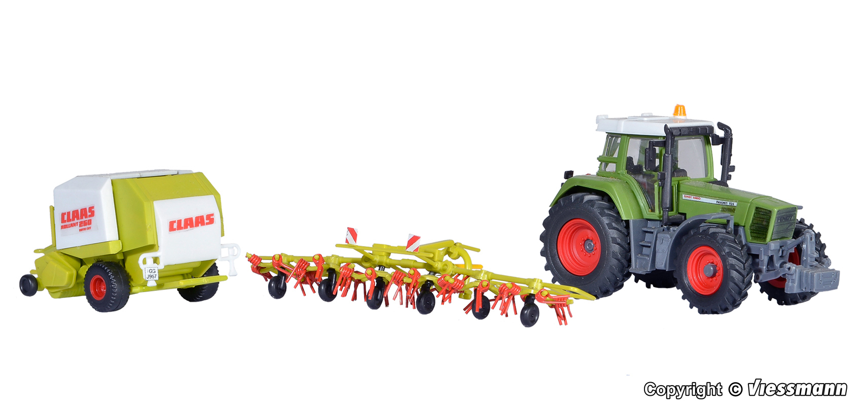 Kibri 12233 Fendt Traktor mit Anbaugeräten