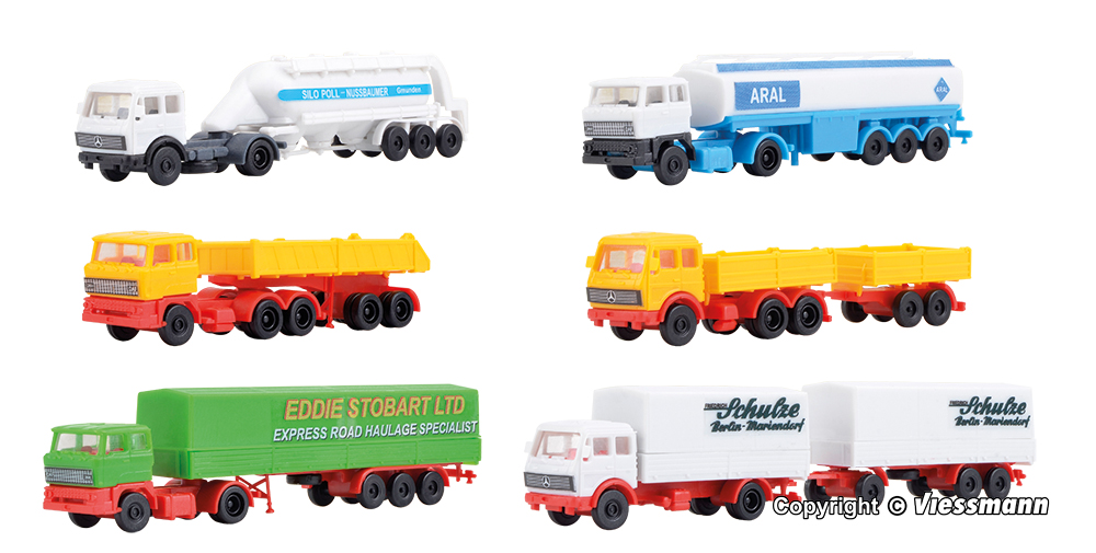 Kibri 36980 Z Set LKW-Sattelzuege, 6 Stk.