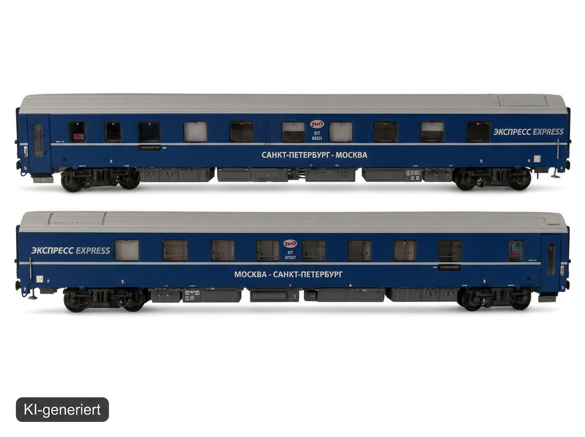 LS Models 98007 RZD Schlafwagen-Set WLABmz 2-tlg. Ep.6