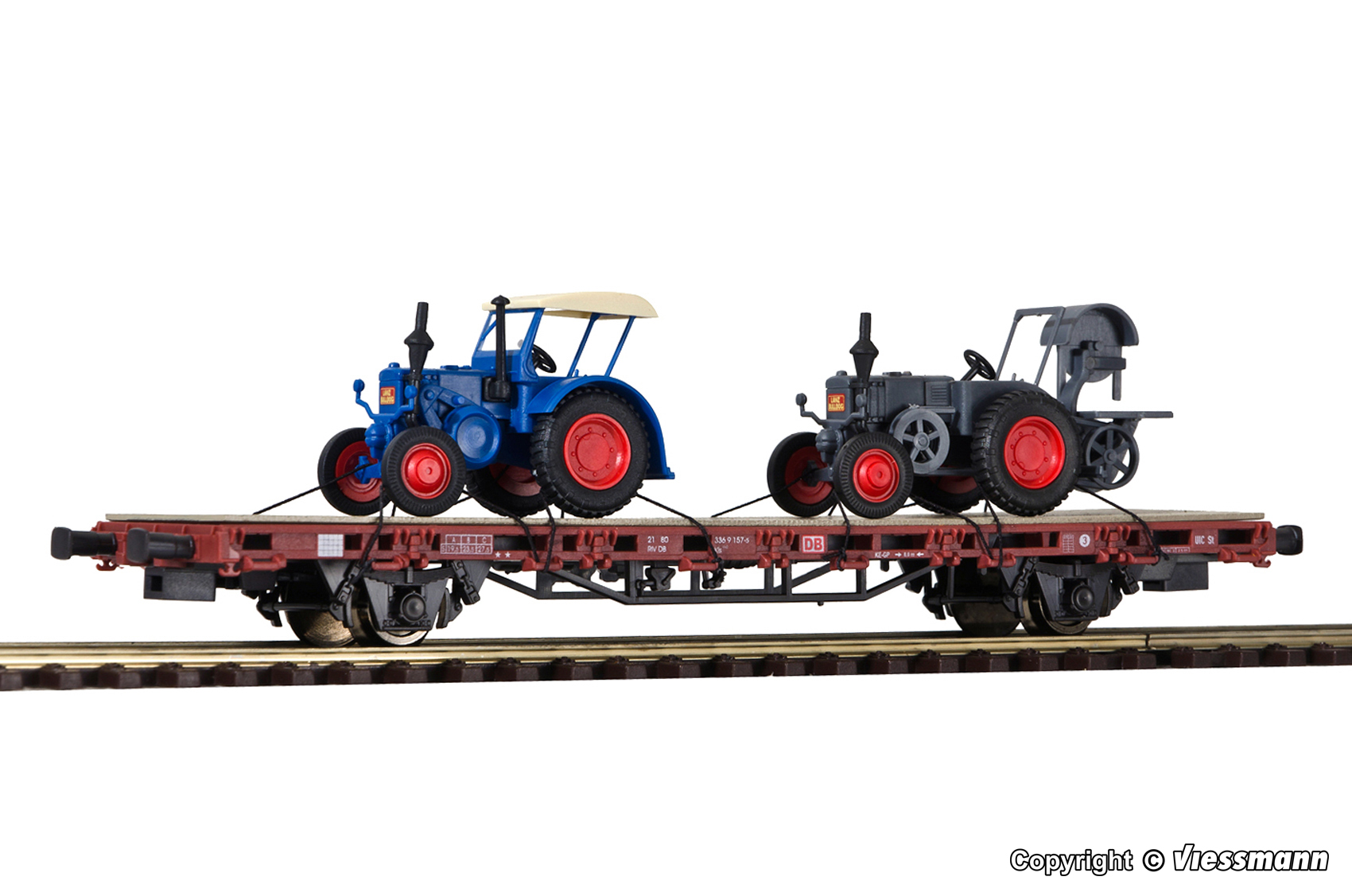 26252 Niederbordwagen mit 2 Lanzbuldogs