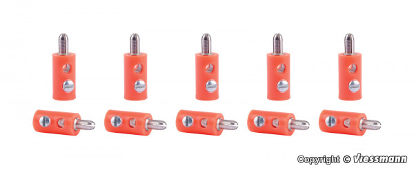 6875 10 Querlochstecker orange