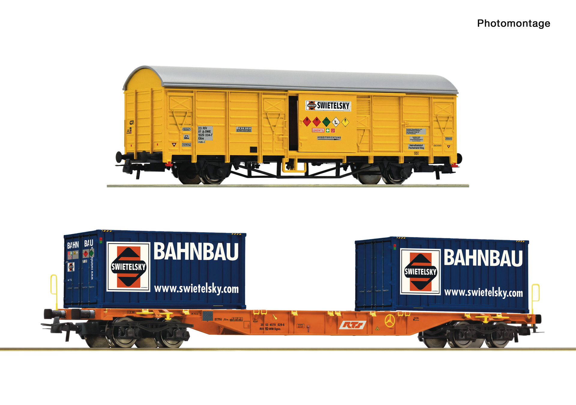 6600376 RTS Swietelsky Bauzugwagen-Set 2-tlg Ep6