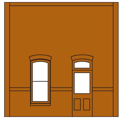 DPM30131 Single Story Entry Door Wall, 4 St.