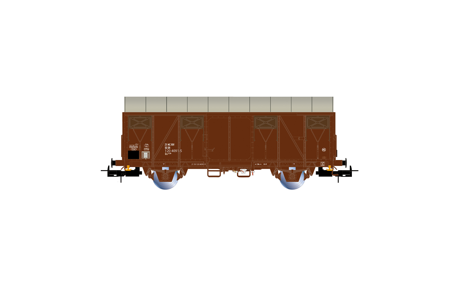 HR6697 DR ged. Güterwagen Gs m.Rücklicht Ep.4