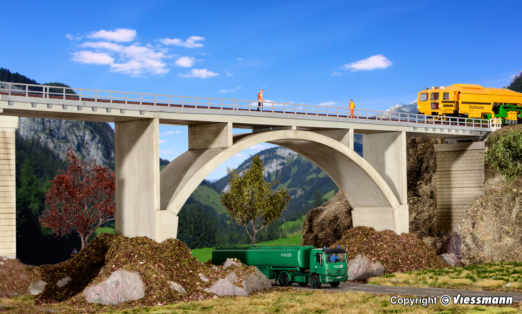 Kibri 39740 Spannbeton-Bogenbrücke, eingleisig
