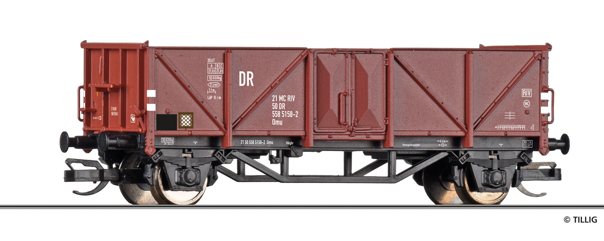 95582 Offener Güterwagen Om der DR
