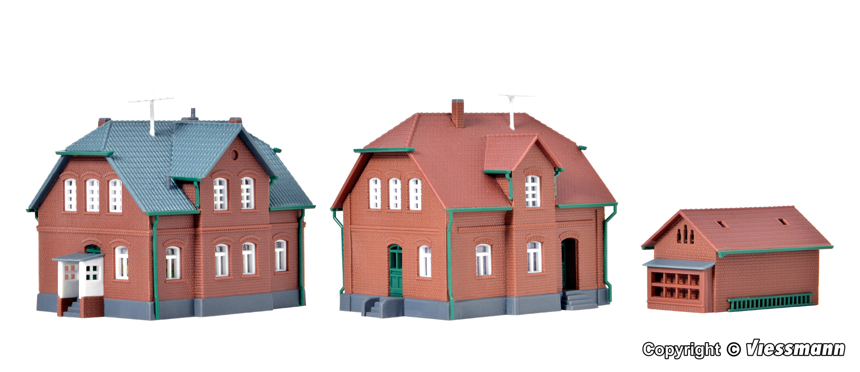Kibri 36784 Werkswohnhaus mit Nebengebäude, 2 St.