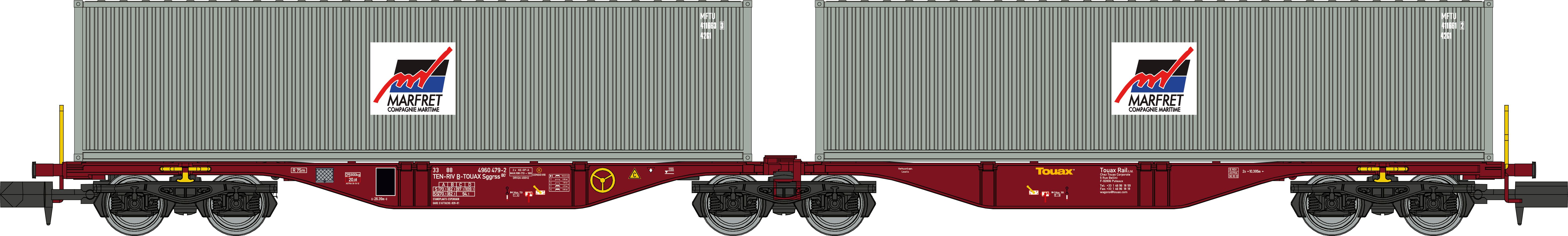 NW-291 Touax Doppelcontainerwagen 6-achs Ep.6
