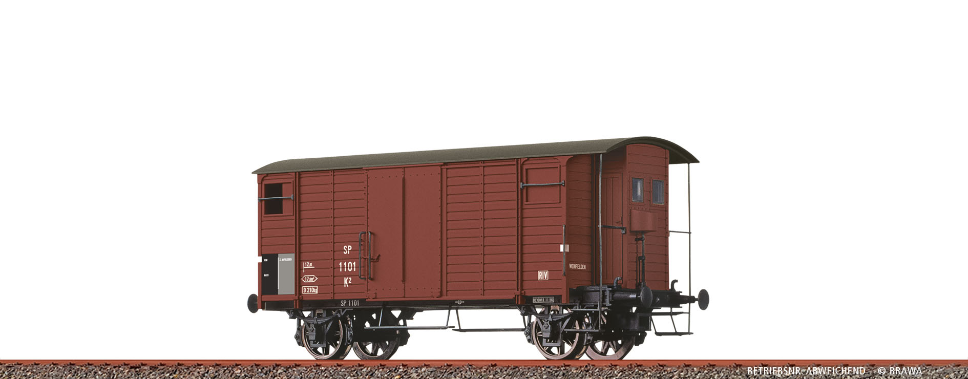Brawa 47888 MTHB SP gedeckter Güterwagen Ep.3