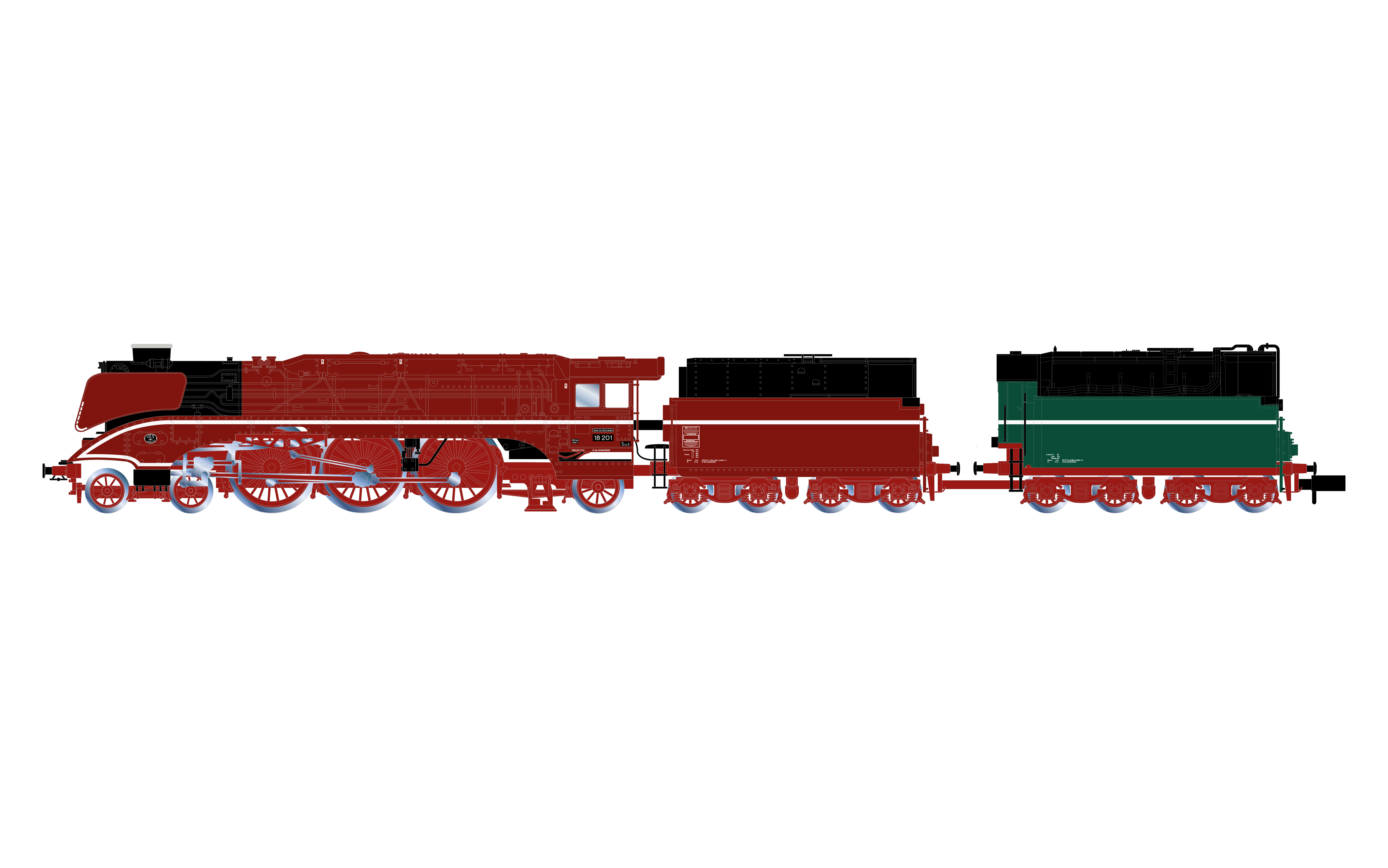 HN2664S DBAG Dampflok 18 201 m.Doppeltender Ep.5
