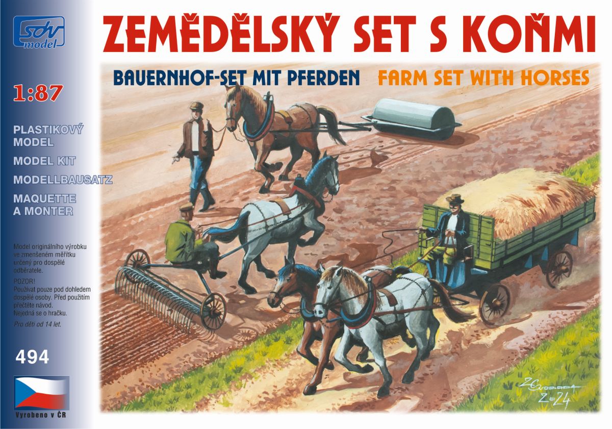 494 Bauernhof-set mit Pferden
