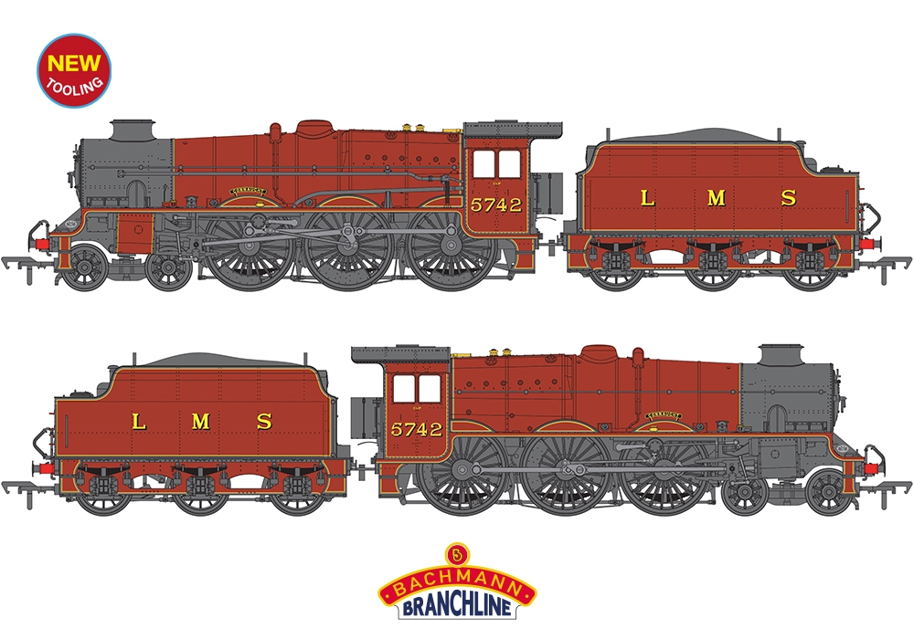 35-975 LMS Jubliee with Double Chimney & Rivet