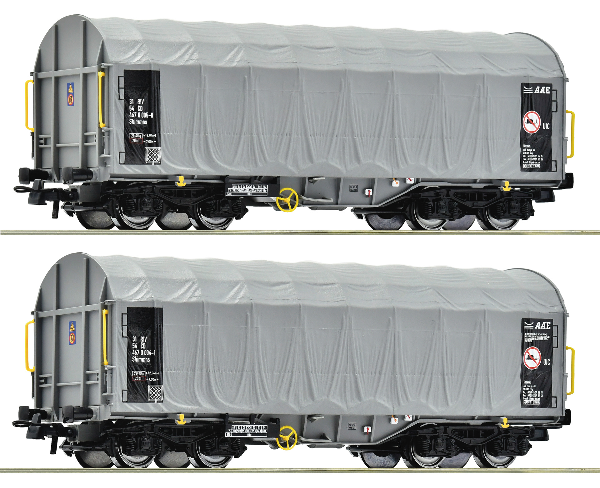 Roco 6600144 CD Schiebeplanenwagen Set 2tlg. Ep.5/6