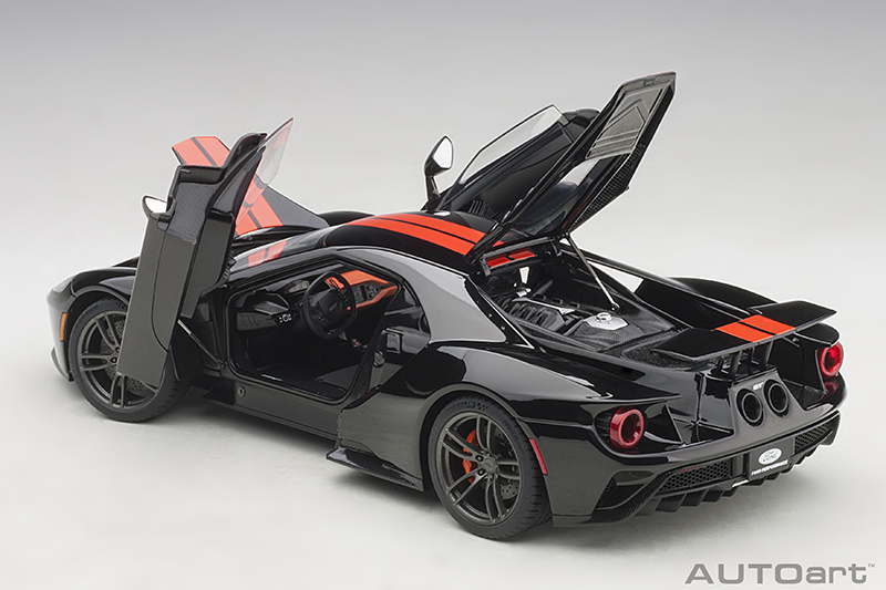 AUTOart 72945 Ford GT 2017 black/ orange stripes