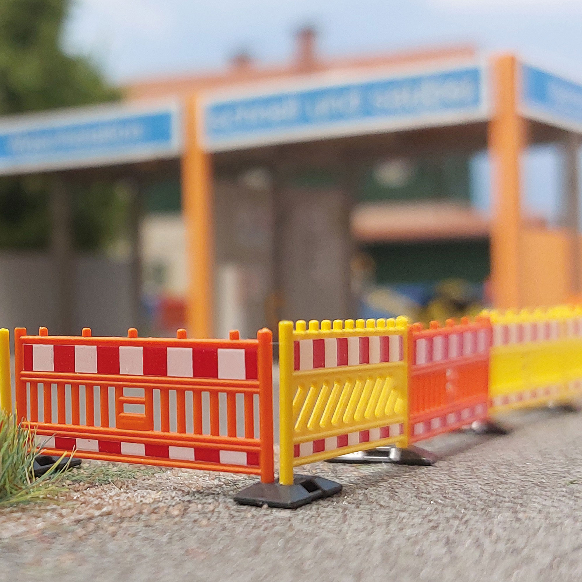 1108 Schrankenzaun gelb/orange