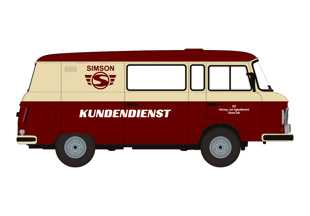 30229 Barkas B1000 Halbbus Simson Kundendiens