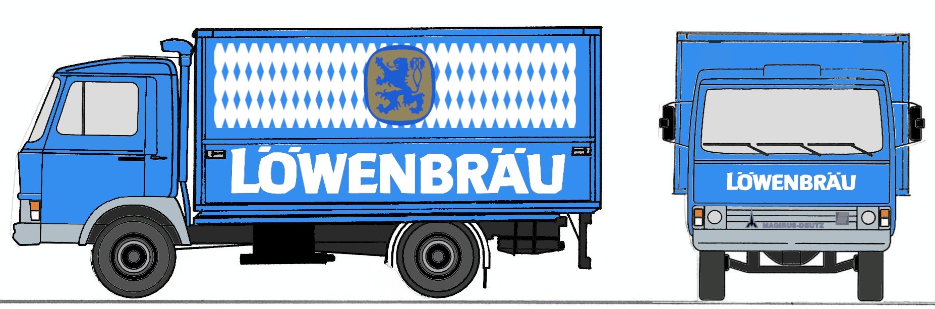 4093 Magirus-Deutz 90M5 Koffer Löwenbräu