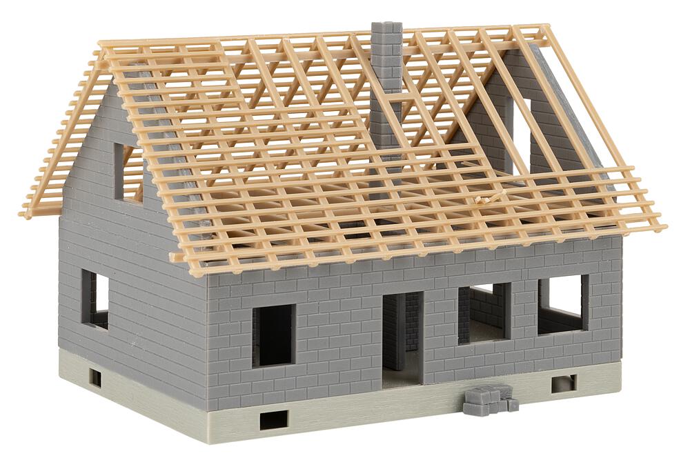 130658 Haus im Bau mit Kran