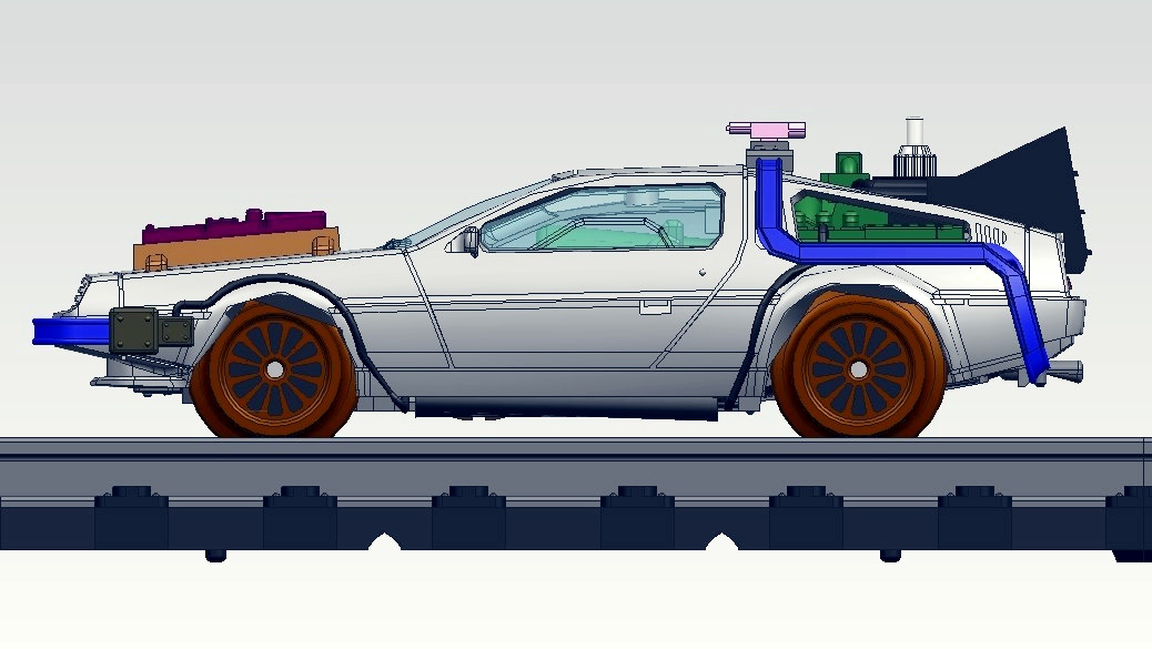 NPE NA23302 DMC DeLorean Schienen-Zeitmaschine