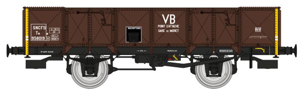 REE Modeles WB-823 SNCF VB offener Güterwagen Ep.3b