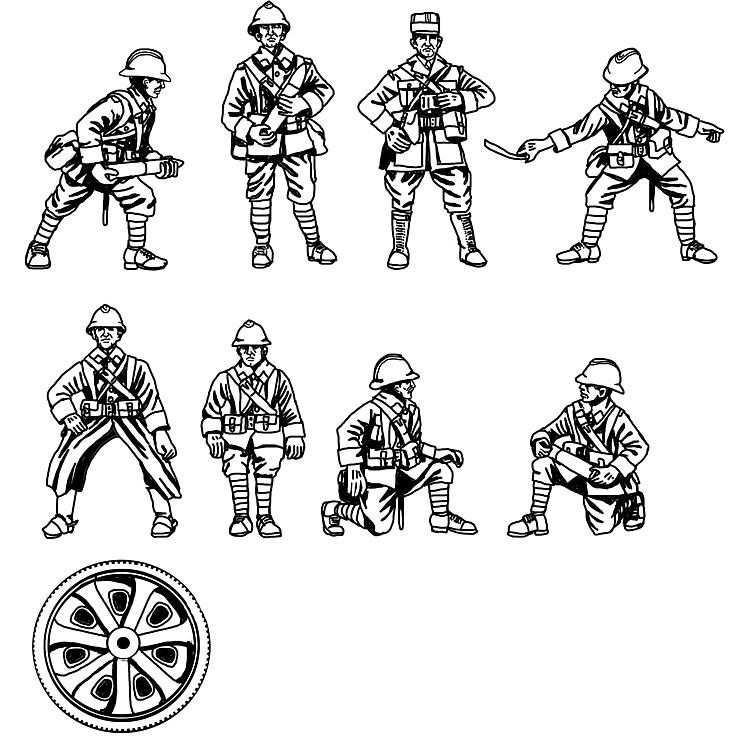 HäT - Hat Toy Soldiers 8162 Französische Artillerie Mannschaft