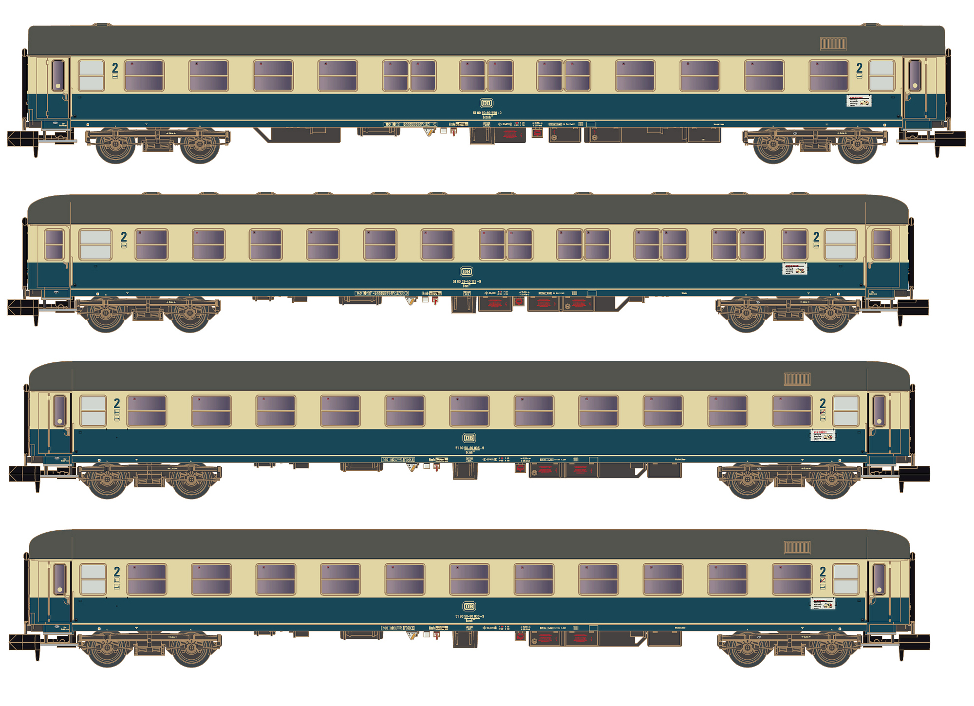 22207 DB Personenwagen-Set 4-tlg. Ep.4
