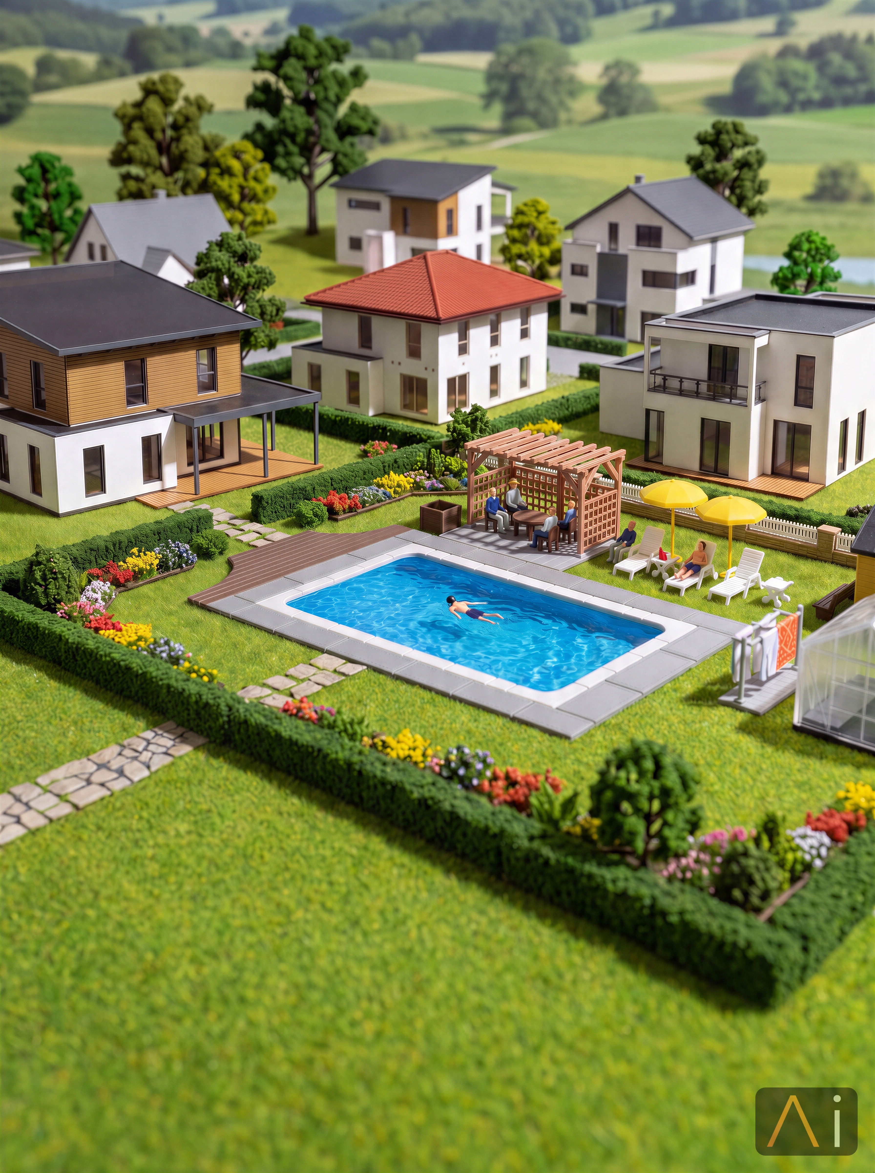 Viessmann 1240 LCD Swimmingpool + bewegter Wasserszene