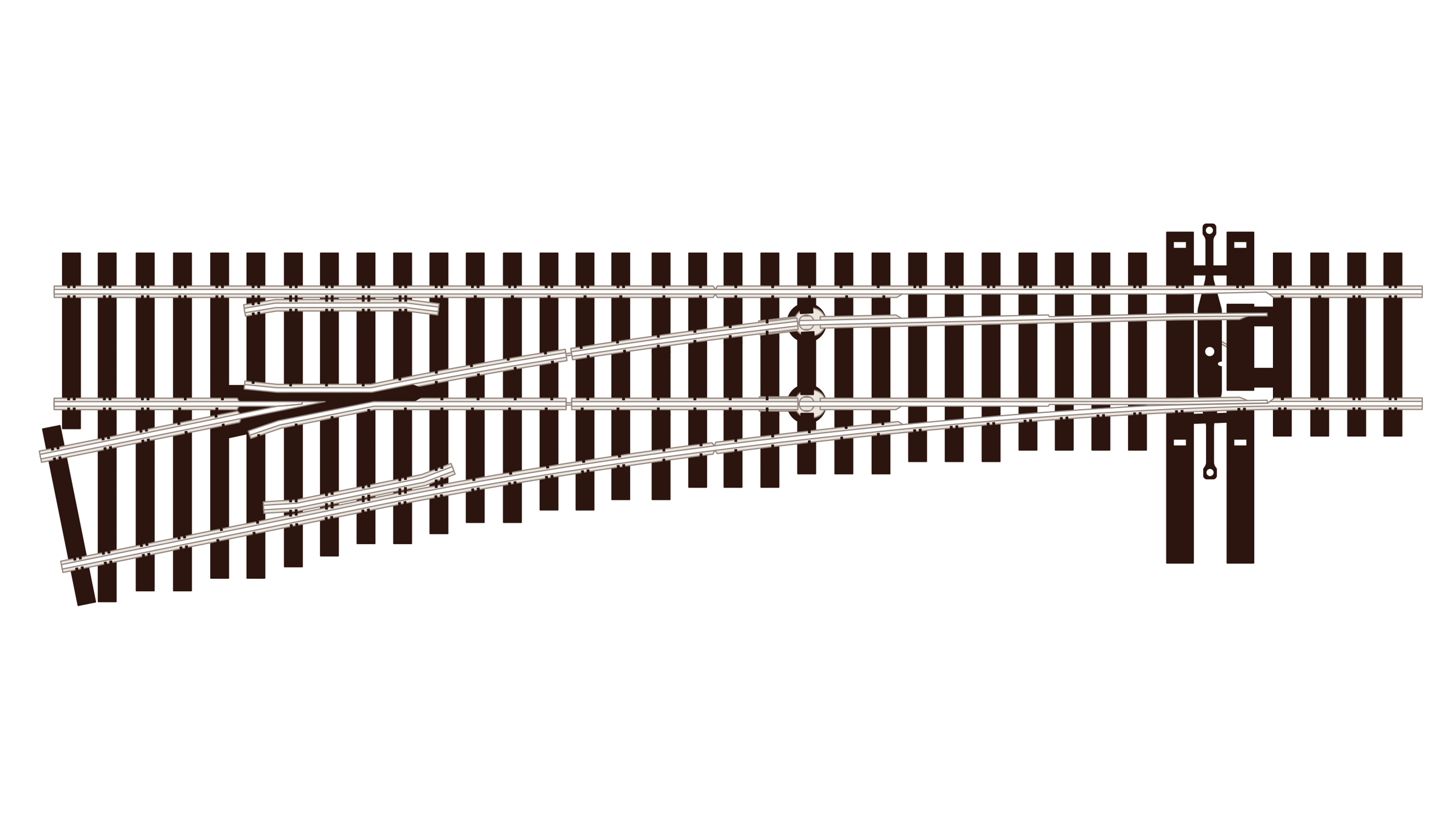 SL8352 Weiche, 5. Radius, Linke Hand