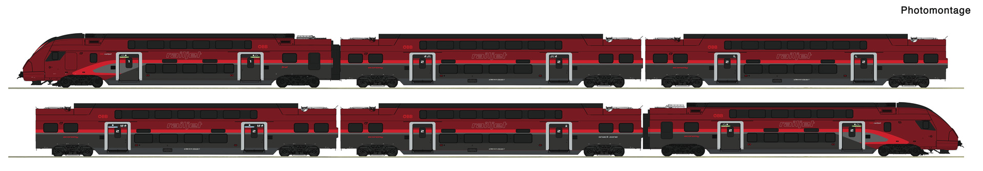 7720039 ÖBB Dopp.sto.triebz. Railjet 6tl. Ep6 AC