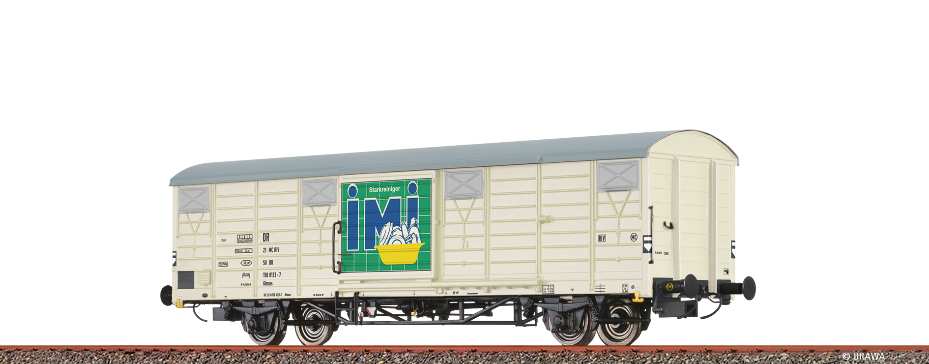 Brawa 49927 DR ged. Güterwagen Glmms "IMI" Ep.4