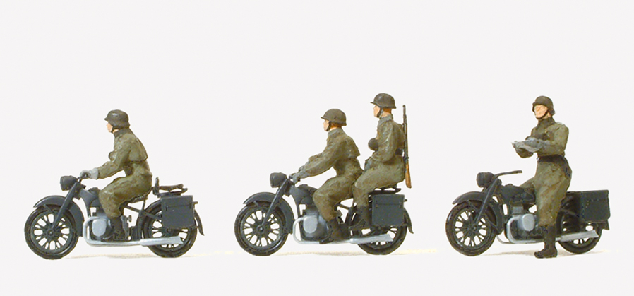 16598 Kradschützen aufgesessen. Motorrad BMW