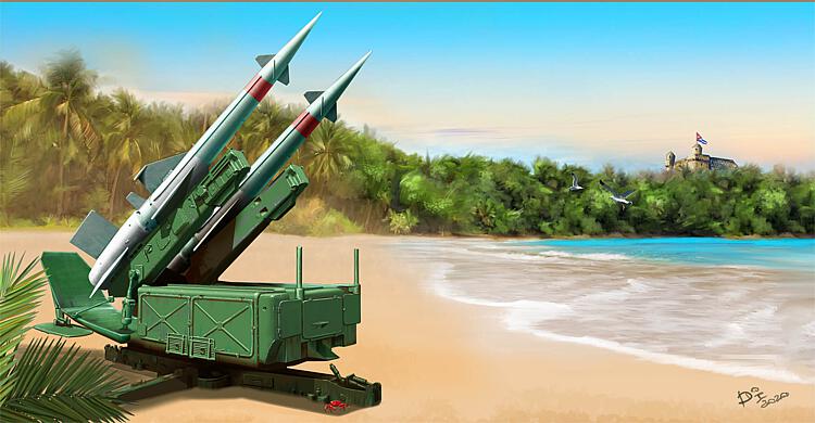 752353 Raketenrampe mit 5P71 Rakete