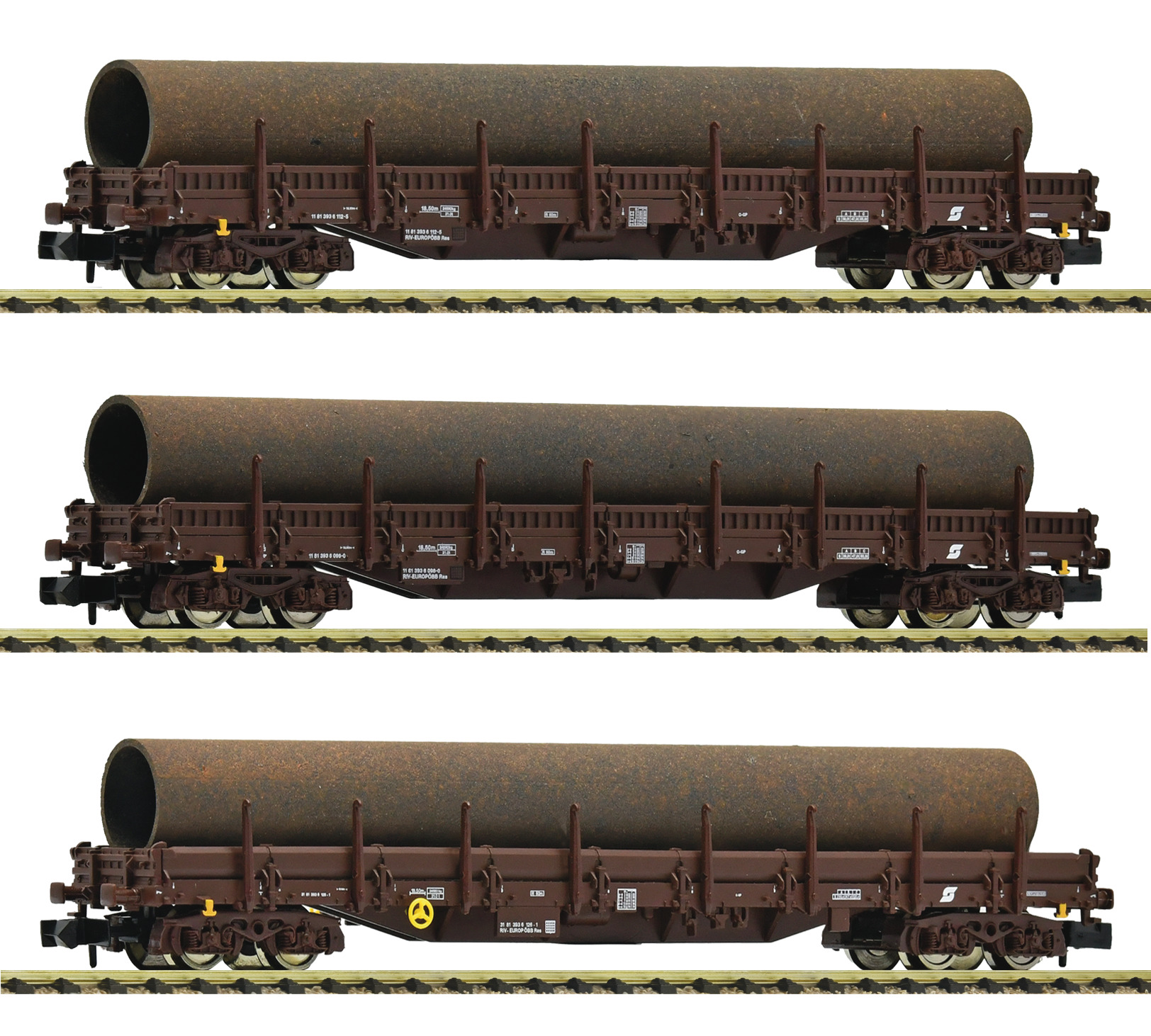 6660142 ÖBB 4achs. Rungenwagen-Set 3tlg. Ep.4