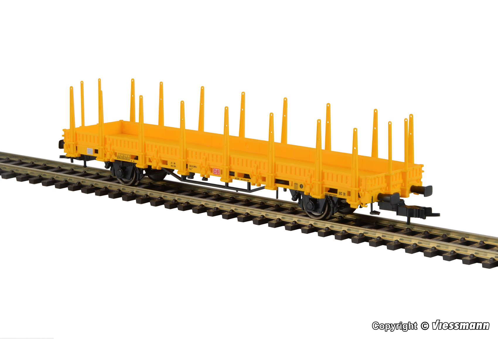 Kibri 16200 Niederbordwagen 2-achs gelb