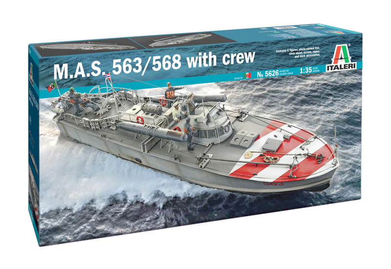 Italeri 5626 M.A.S. 563/568 4a Torpedoboot m. Crew