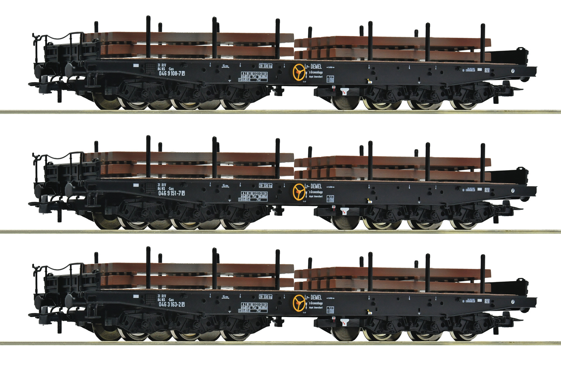 6600263 NS Schwerlast-Flachwagen Set 3tlg. Ep.4