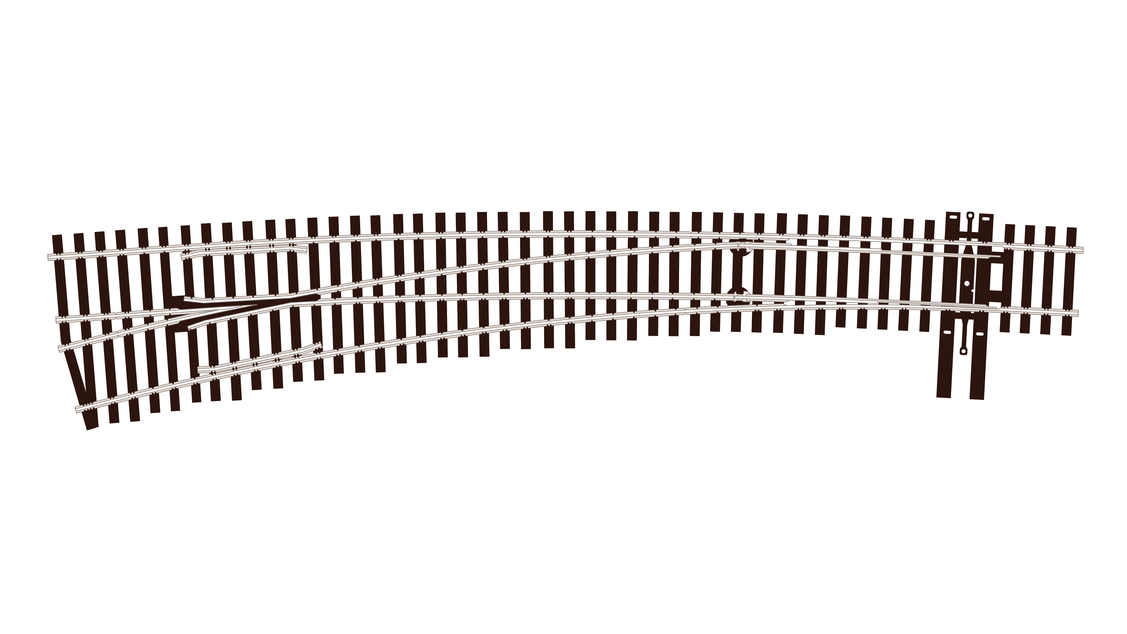 SLE8377 Gebogene Weiche, Radius #7, links