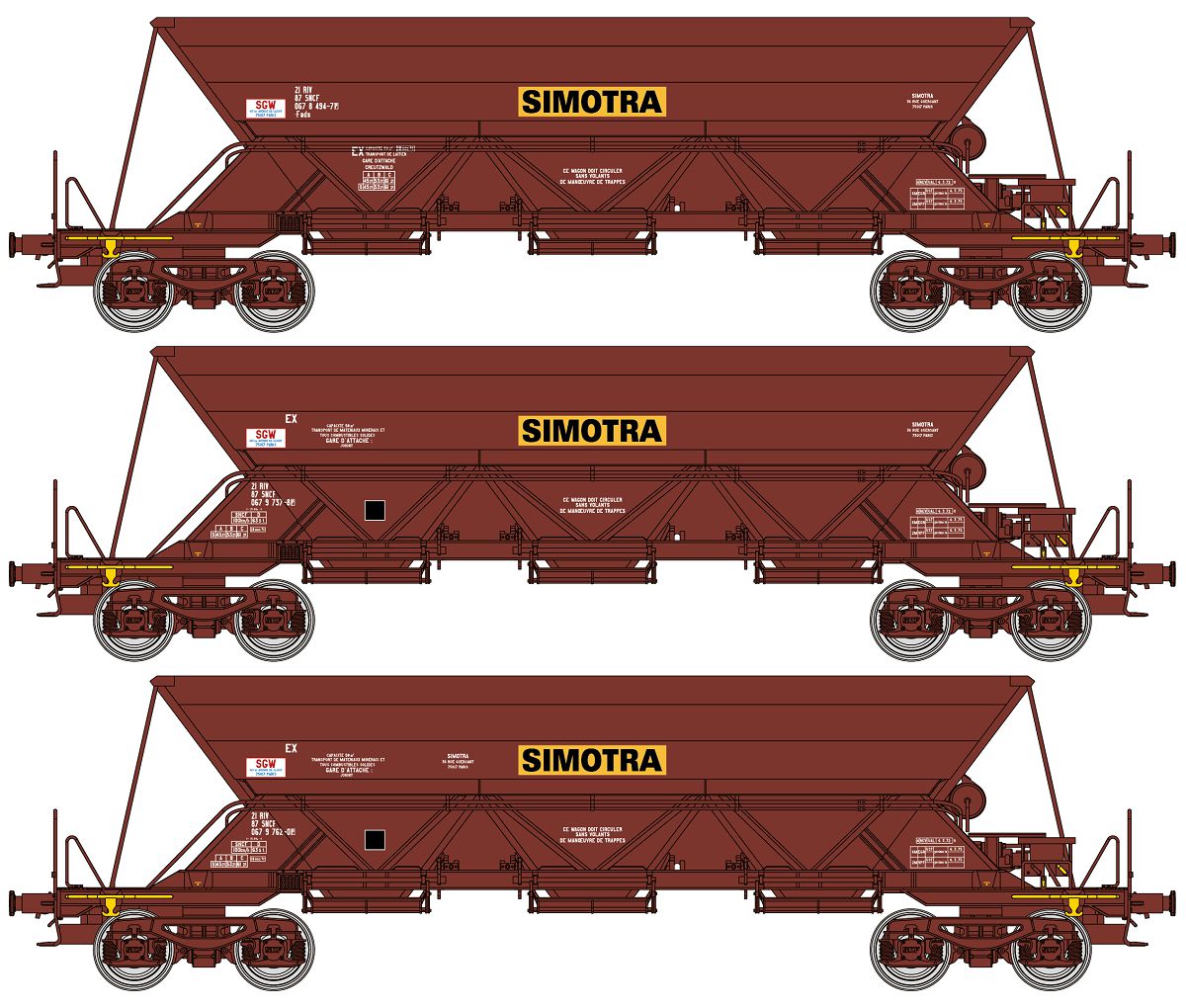 REE Modeles NW-268 SNCF Selbstentladewagen-Set 3-tlg. Ep.4