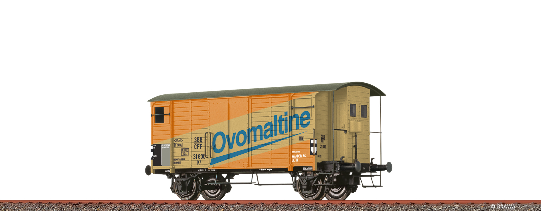 50992 SBB Ovomaltine ged. Güterwagen K2 Ep.3