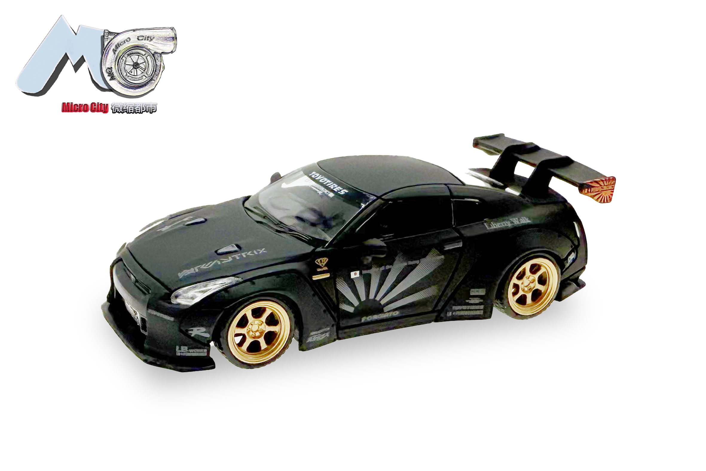 87MC000037 MicroCity: Nissan GTR 35 schwarz
