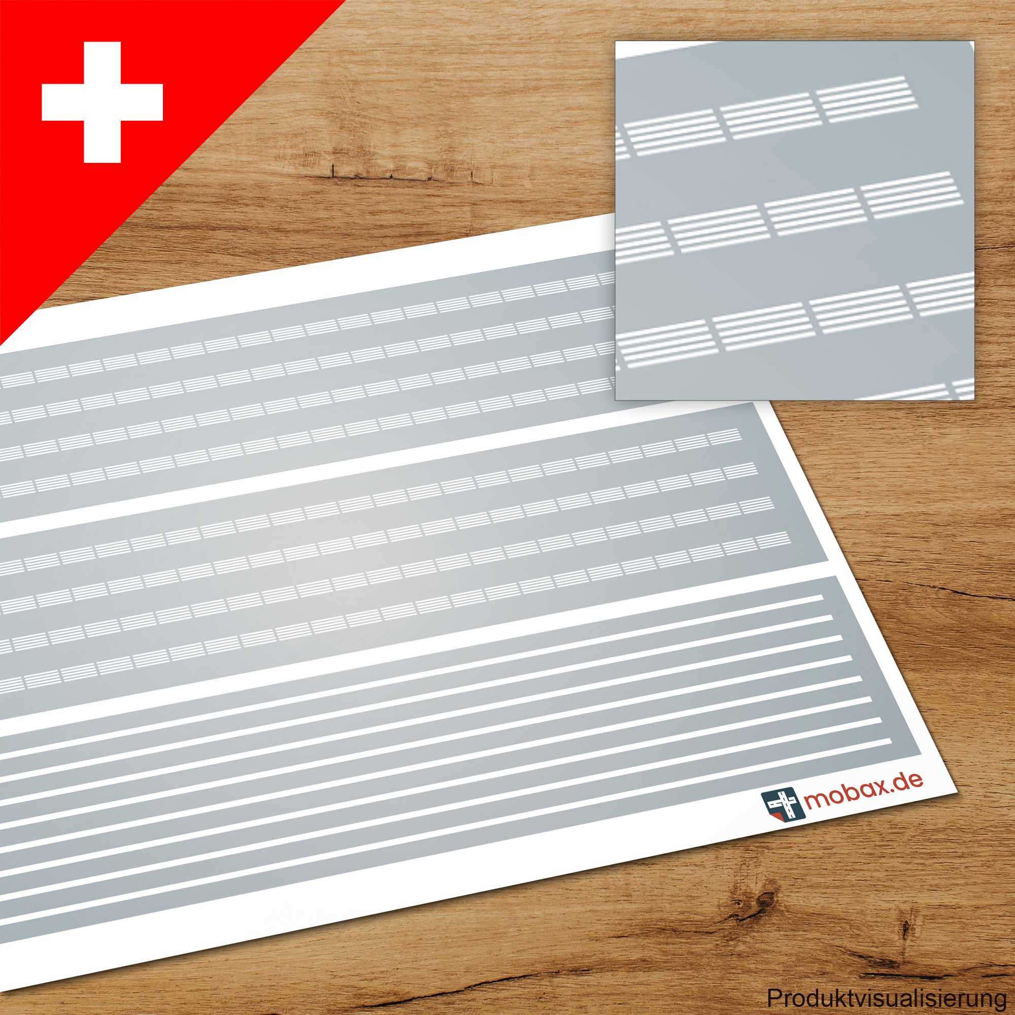 Mobax CH-W-09-H0 Perron / Bahnsteig Sicherheitsabstand w