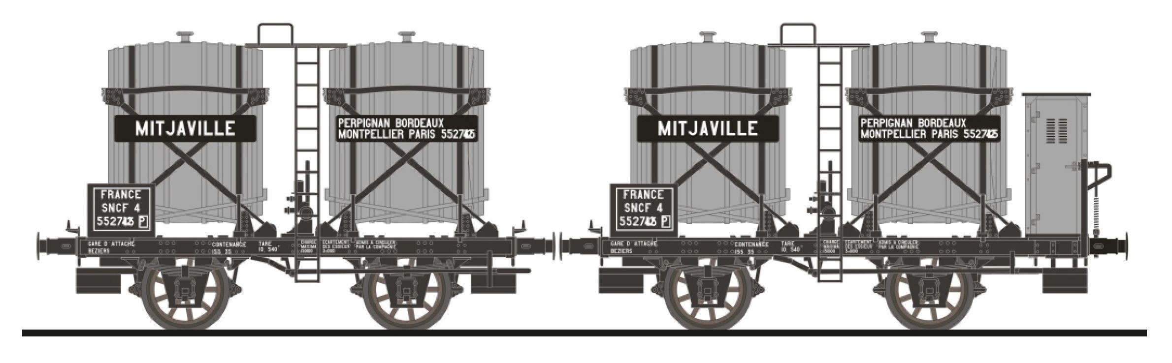 Makette 4514 SNCF Weinfasswagen-Set 2-tlg. Ep.3