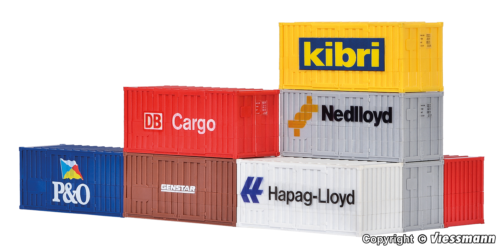 Kibri 10924 20-Fuß-Container, 8 St.