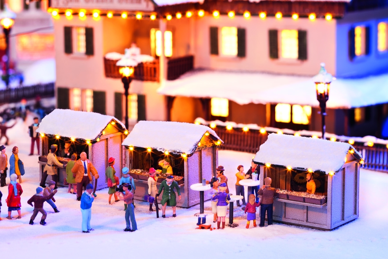 66412 Weihnachtsmarktbuden-Set 3-tlg