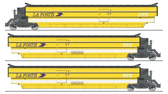 TGV-012SAC LA POSTE TGV Ergänzung 3-tlg. Ep.4/5 AC