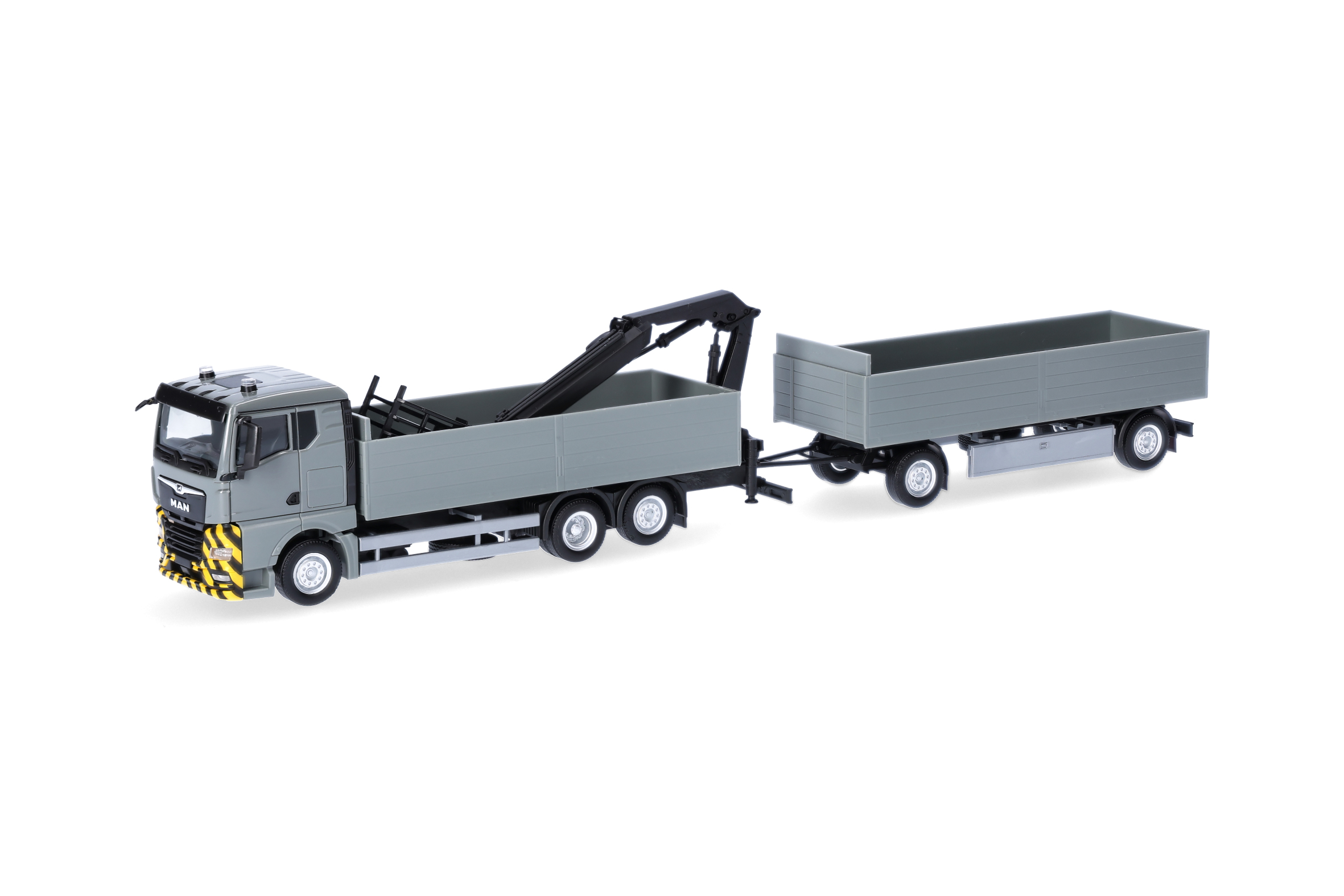 320825 MAN TGX GN PHZ mit Ladekran grau/gelb